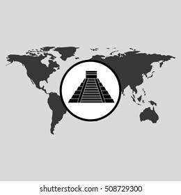 traveling world mexico monument design, vector illustration  graphic 