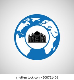 traveling world monument rome design, vector illustration  graphic 