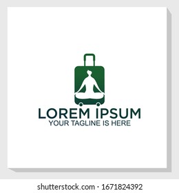 traveling yoga logo template design vector, medical logo vector