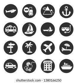 Traveling,transport and hotel icons