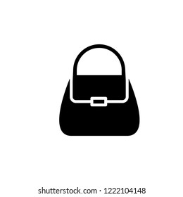 Traveller Bag Icon in Flat & Glyph Style. One of Holiday Equipment Sign and Symbol on White Isolated Background. EPS 10.