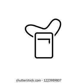 Traveller Bag Icon Vector in Thin Line Art Style on White Isolated Background. EPS 10.