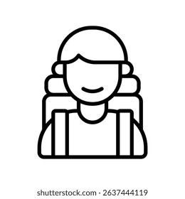 Traveller Icon Design for National Park Adventure and Backpacking. Outdoor person illustration, hiking and eco-tourism symbol