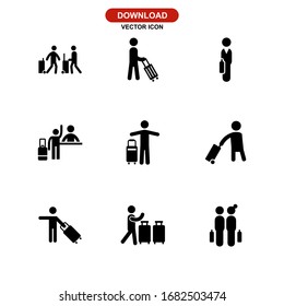 traveller icon or logo isolated sign symbol vector illustration - Collection of high quality black style vector icons
