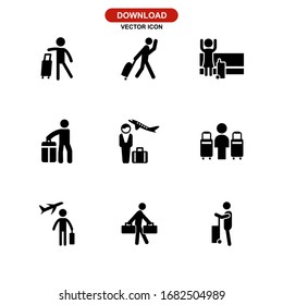 traveller icon or logo isolated sign symbol vector illustration - Collection of high quality black style vector icons
