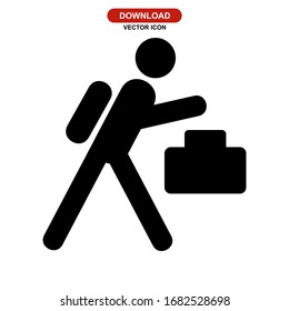 traveller icon or logo isolated sign symbol vector illustration - high quality black style vector icons
