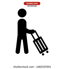 traveller icon or logo isolated sign symbol vector illustration - high quality black style vector icons

