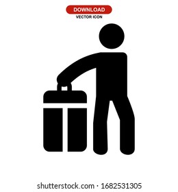traveller icon or logo isolated sign symbol vector illustration - high quality black style vector icons
