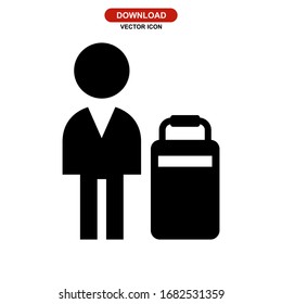 traveller icon or logo isolated sign symbol vector illustration - high quality black style vector icons
