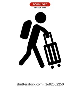 traveller icon or logo isolated sign symbol vector illustration - high quality black style vector icons
