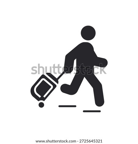 traveller icons outline and Flat Style,transparent background