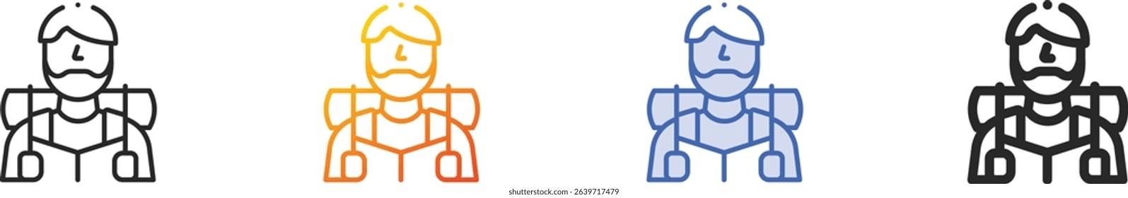 traveller icon.Thin Linear, Gradient, Blue Stroke and bold Style Design Isolated On White Background