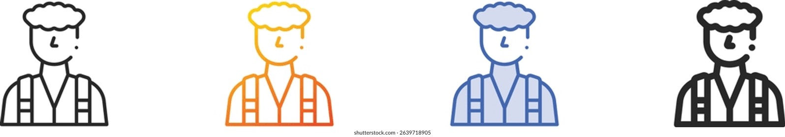traveller icon.Thin Linear, Gradient, Blue Stroke and bold Style Design Isolated On White Background