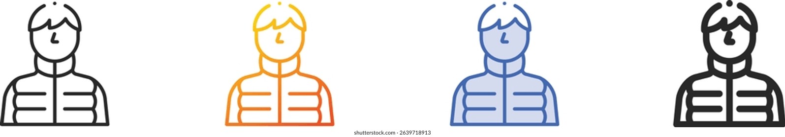 traveller icon.Thin Linear, Gradient, Blue Stroke and bold Style Design Isolated On White Background
