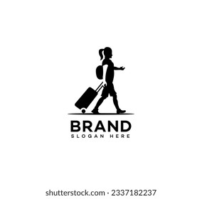 vector de plantilla de diseño del logotipo del viajero