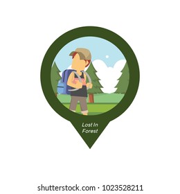 Traveller Lost In Forest Pin Map
