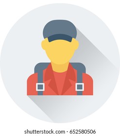 Traveller Vector Icon