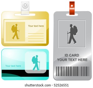 Viajero. Tarjetas vectoriales.