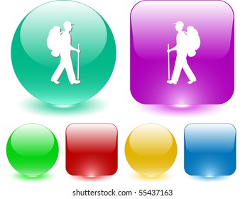 Traveller. Vector interface element.
