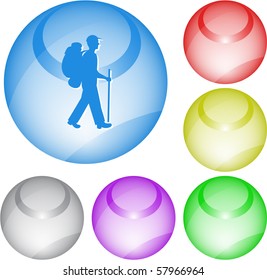 Traveller. Vector interface element.