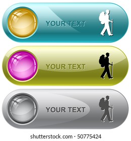 Traveller. Vector internet buttons.