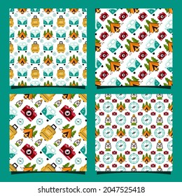 Colección de diseño de patrones perfecta para viajeros