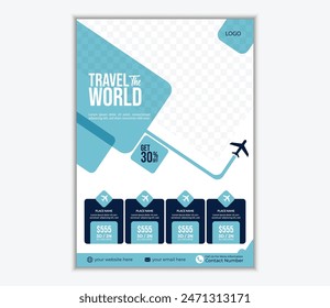 Travelling agency flyer design template