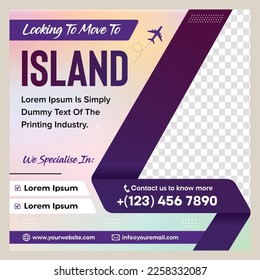 Travelling Agency Social Media Post Template - Visa Agency Social Media Banner