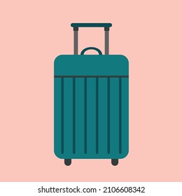 Travelling Bag Cartoon Flat Vector Illustration