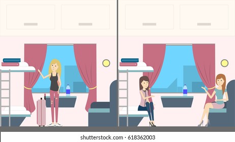 Travelling by train. People in state room or in coupe.