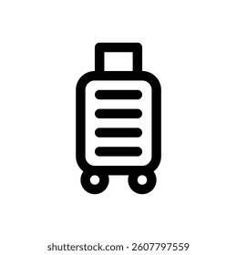 Travelling. Editable stroke vector icon.