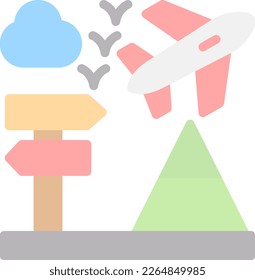 Travelling Flat Light Vector Icon Design