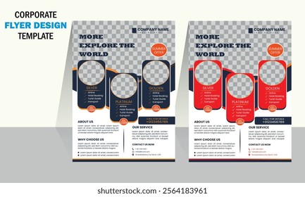 Travelling Flyer for marketing, Business Travel flyer, Modern Travel Flyer