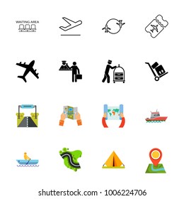 Travelling icon set