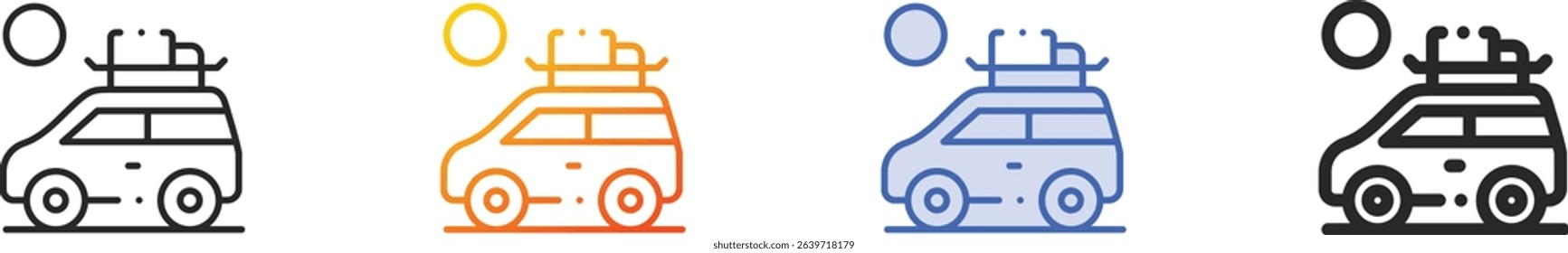 travelling icon.Thin Linear, Gradient, Blue Stroke and bold Style Design Isolated On White Background