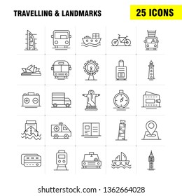 Travelling And Landmarks Line Icon for Web, Print and Mobile UX/UI Kit. Such as: Card, Credit, Credit Card, Money, Wallet, Money, Cash, Pictogram Pack. - Vector