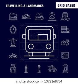 Travelling And Landmarks Line Icon for Web, Print and Mobile UX/UI Kit. Such as: Card, Credit, Credit Card, Money, Wallet, Money, Cash, Pictogram Pack. - Vector