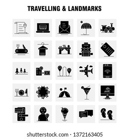 Travelling And Landmarks Solid Glyph Icon for Web, Print and Mobile UX/UI Kit. Such as: File, Location, Map, Transport, Chat, Chatting, Text, Transport, Pictogram Pack. - Vector