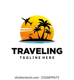 Travelling logo ideas vector image