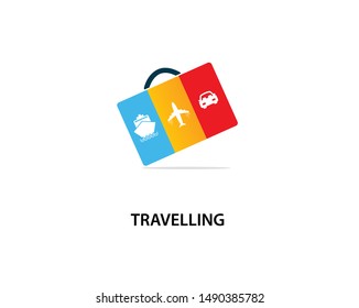 travelling logo template design vector