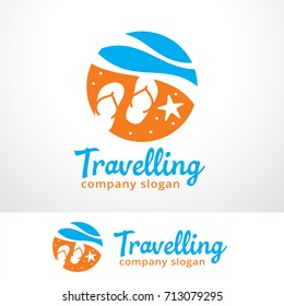 Travelling Logo Template Design Vector, Emblem, Design Concept, Creative Symbol, Icon