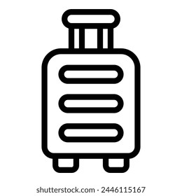 Travelling luggage icon outline vector. Passenger baggage. Checking personal stuff