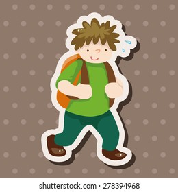 travelling person theme elements