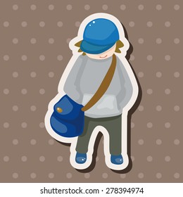 travelling person theme elements