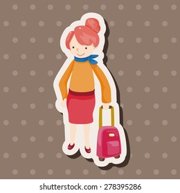 travelling person theme elements