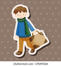 travelling person theme elements