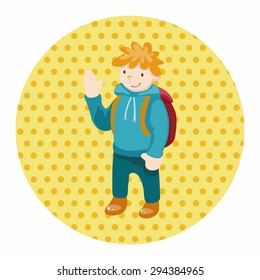 travelling person theme elements
