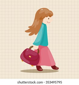 travelling person theme elements