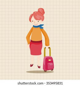 travelling person theme elements