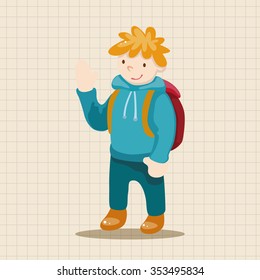 travelling person theme elements